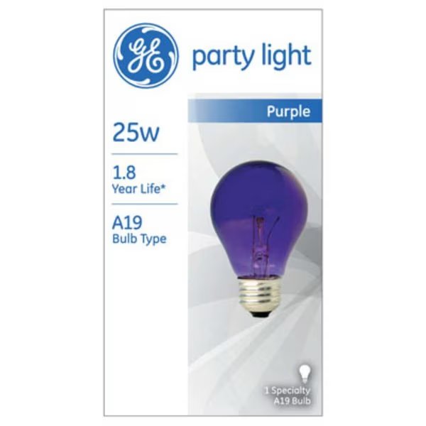 Ge 25W Purp Party Bulb, Current, Mfr#: 22731
